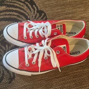 Converse Woman’s Sneakers in Red and White size 9